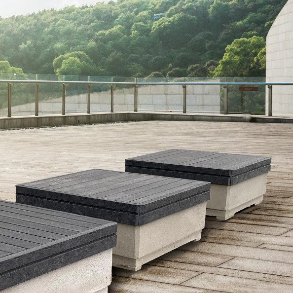 Patio Drummond mobilier urbain de béton